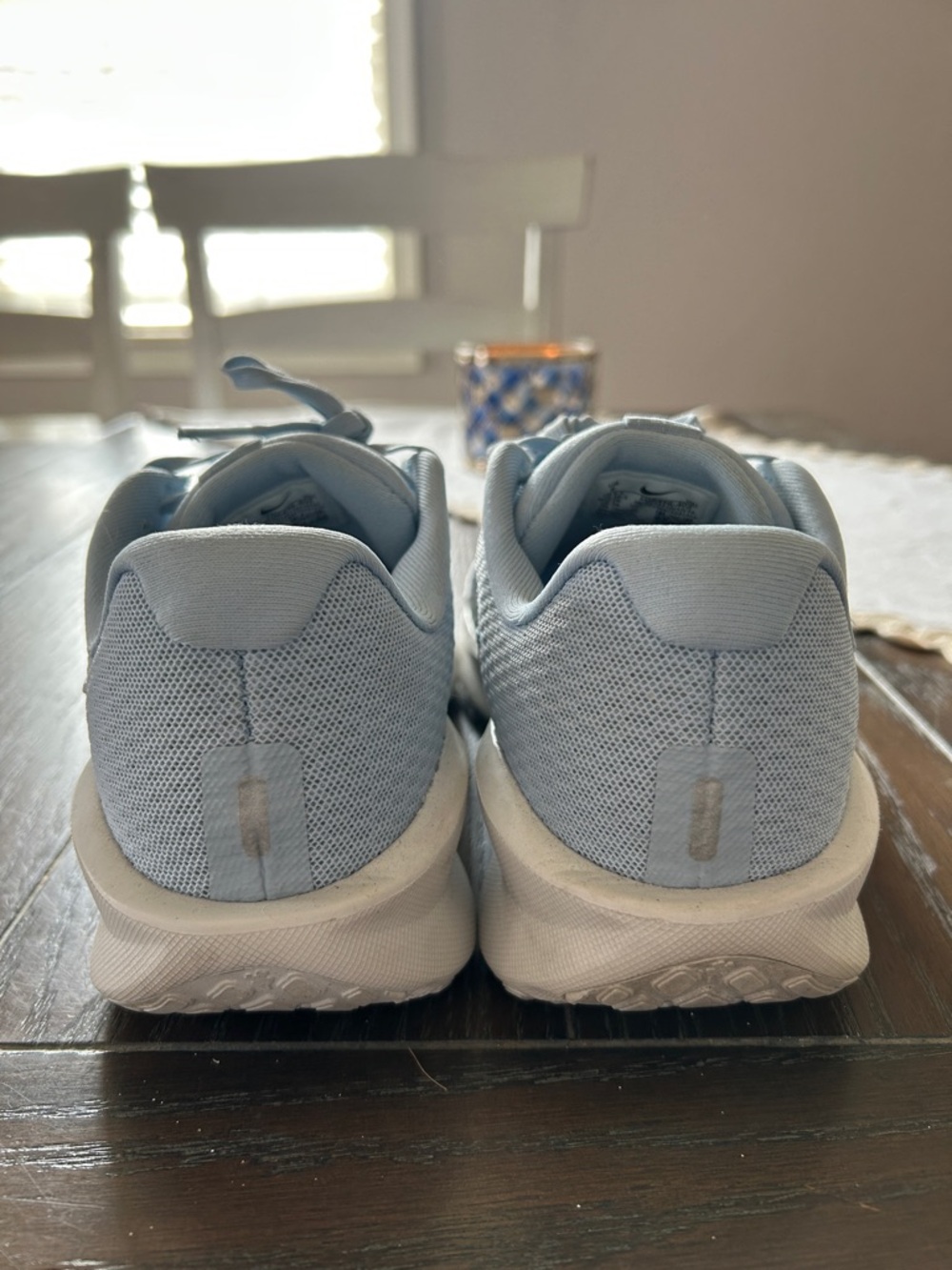 Nike Women's Downshifter 13 Light Blue and White Athletic Sneakers - Picture 8 of 11